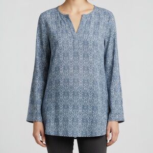 NWT TOMMY HILFIGER Coastal Tunic Top Printed Cotton Preppy Blue Plus Size 18